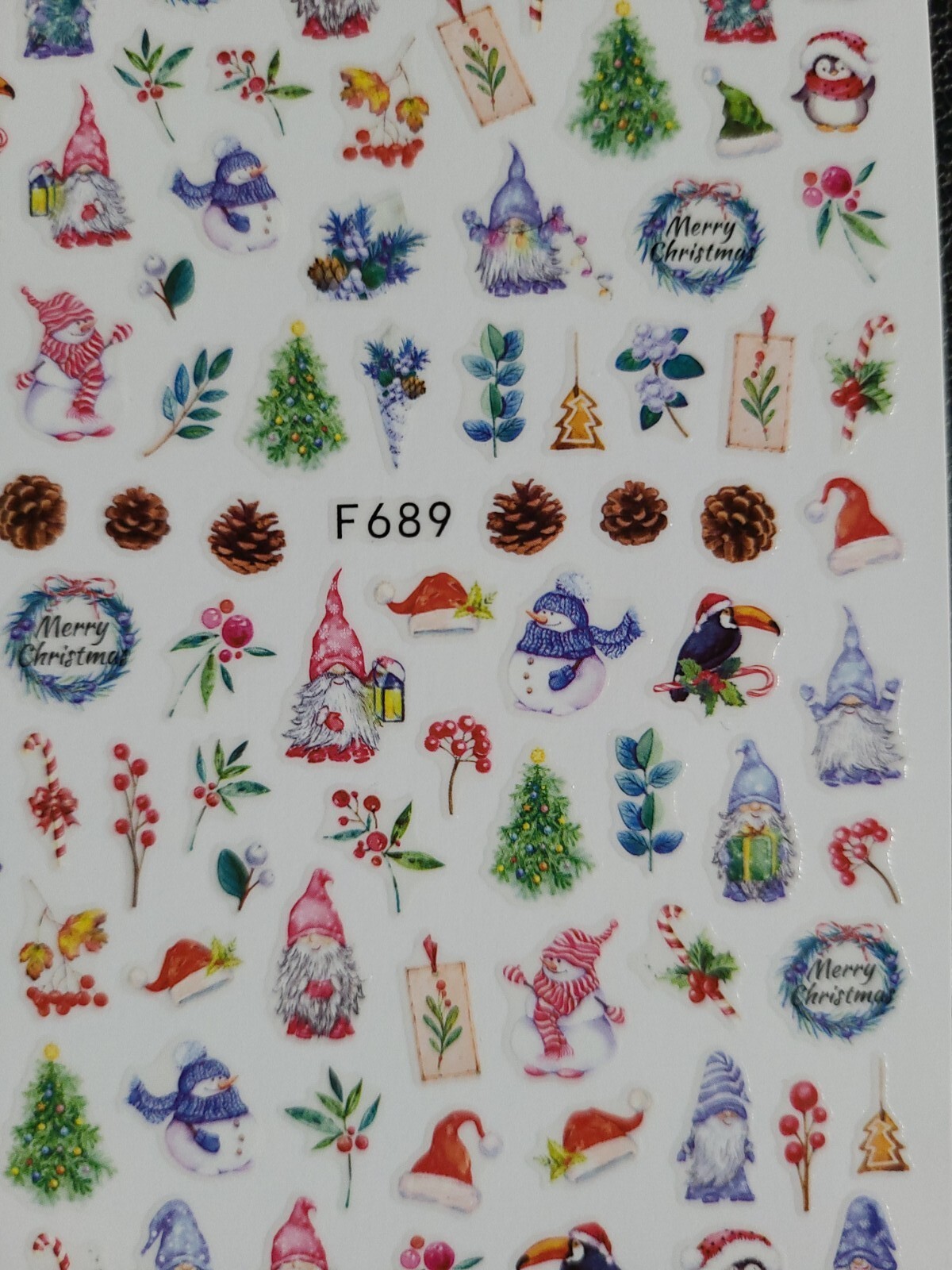 Christmas gnomes Holiday Nail Art Stickers