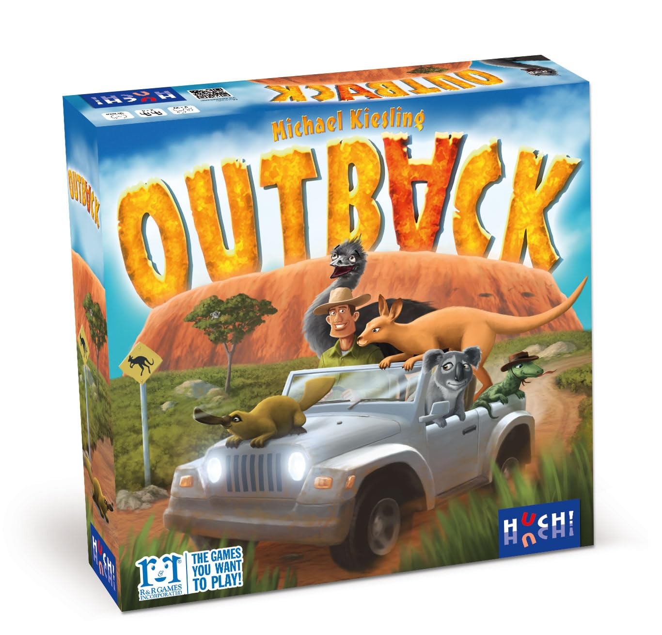 R&R Games Outback Game, Unique Animal Themed 128 cubic inches, Multicolor