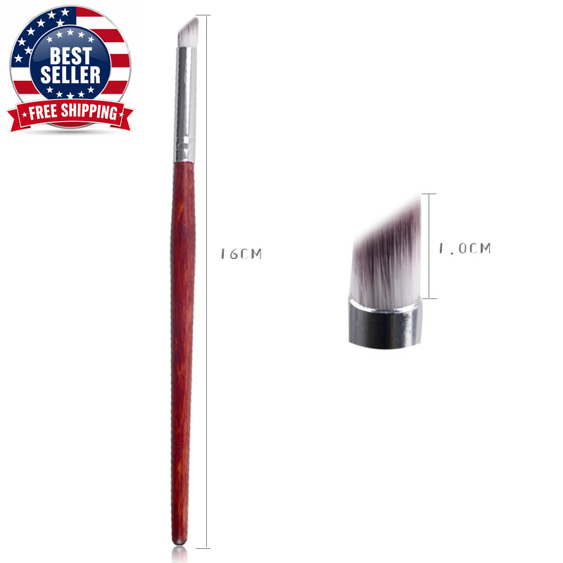 1Pc Nail Art Brush Gradient Dizzy Dye Pen Wood Handle Angle Nail Painting Dottin