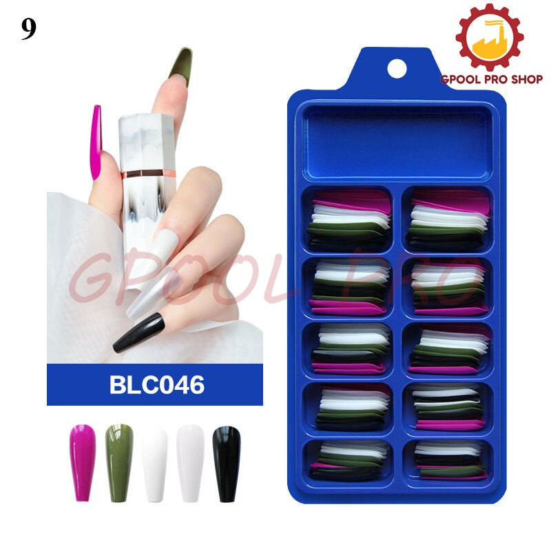 240/100PCS Full Cover Long Coffin Fake Nails Art Manicure False Nail Tips Matte