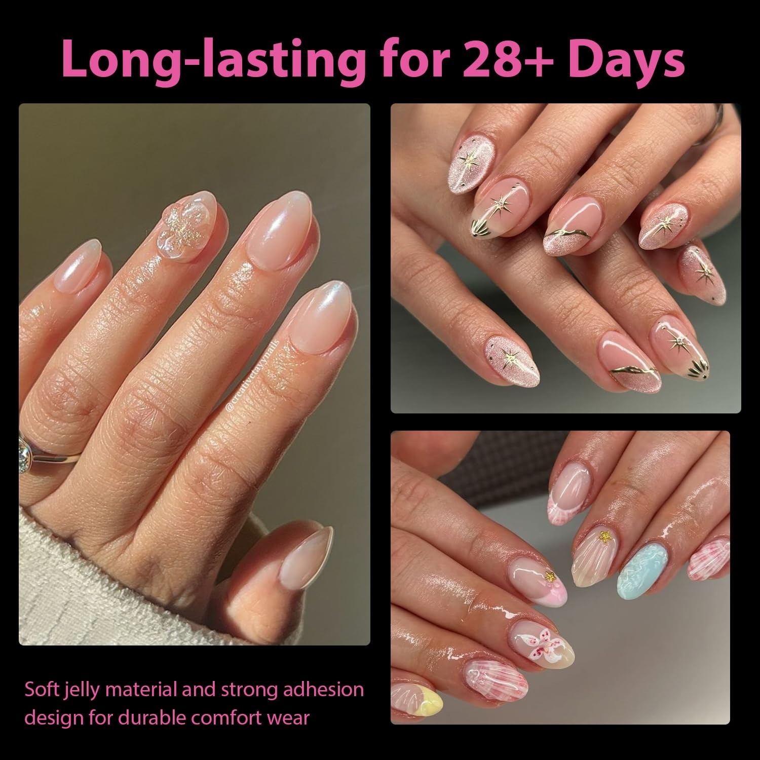 UNA GELLA Extra Short Almond Nail Tips Full Cover 504PCS Gel Nail Tips Short Alm