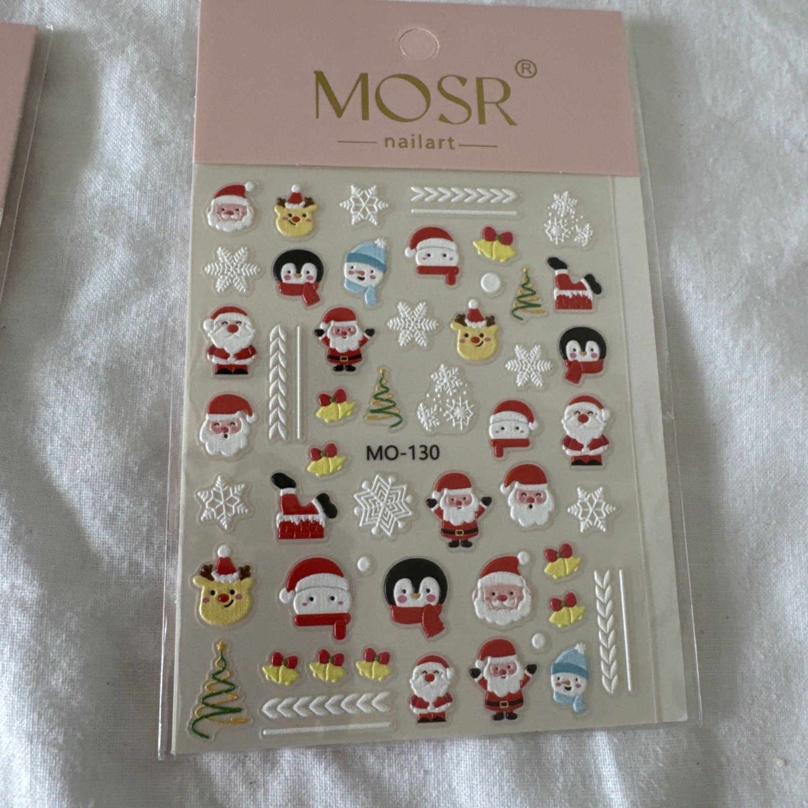Lot Of 4 Cards Of Nail Decals / Stickers Christmas Theme So So Festive🎁🎄