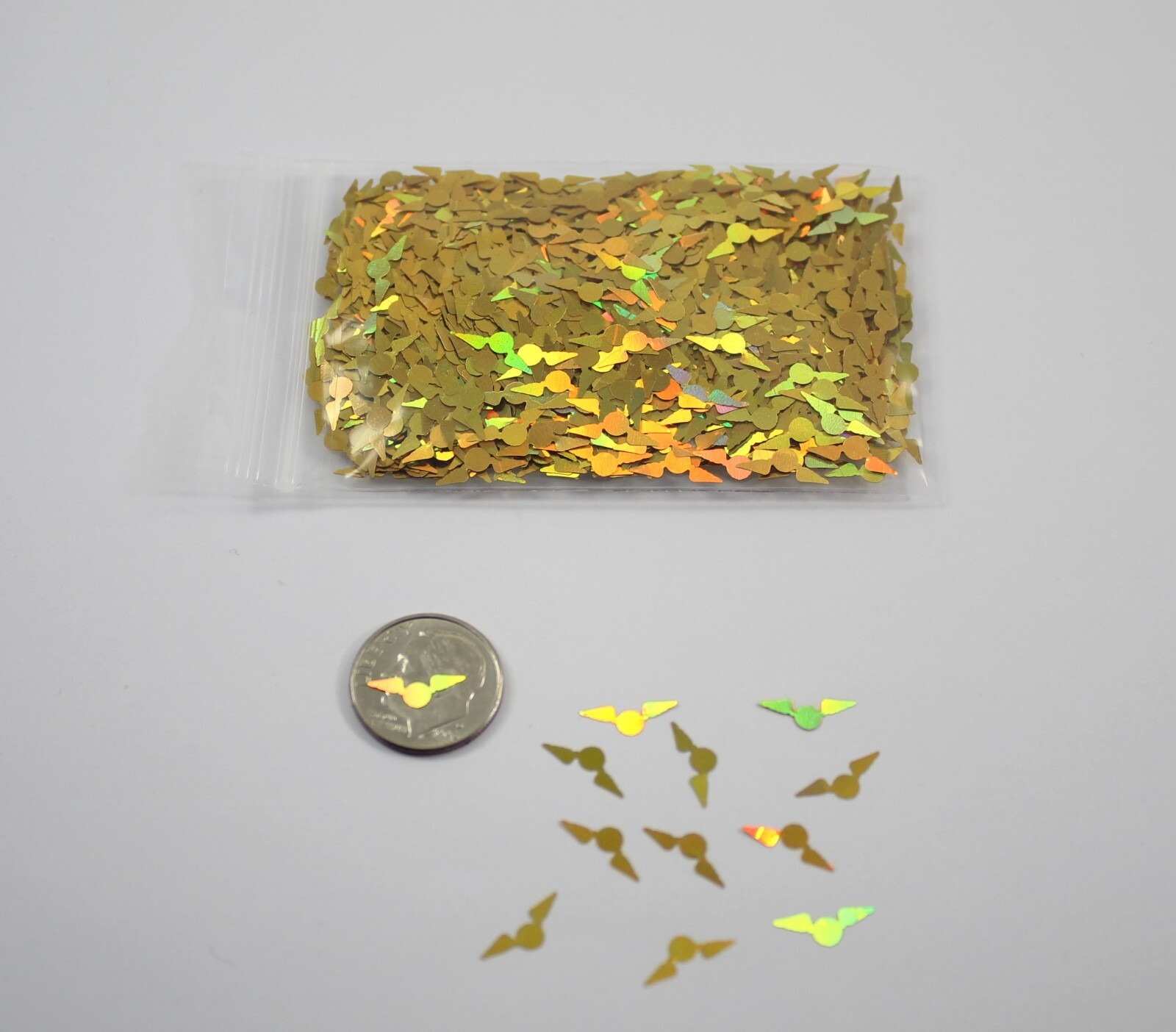 Snitch Shaped Solvent Resistant Glitter For Nails-Resin-Tumblers-Crafts