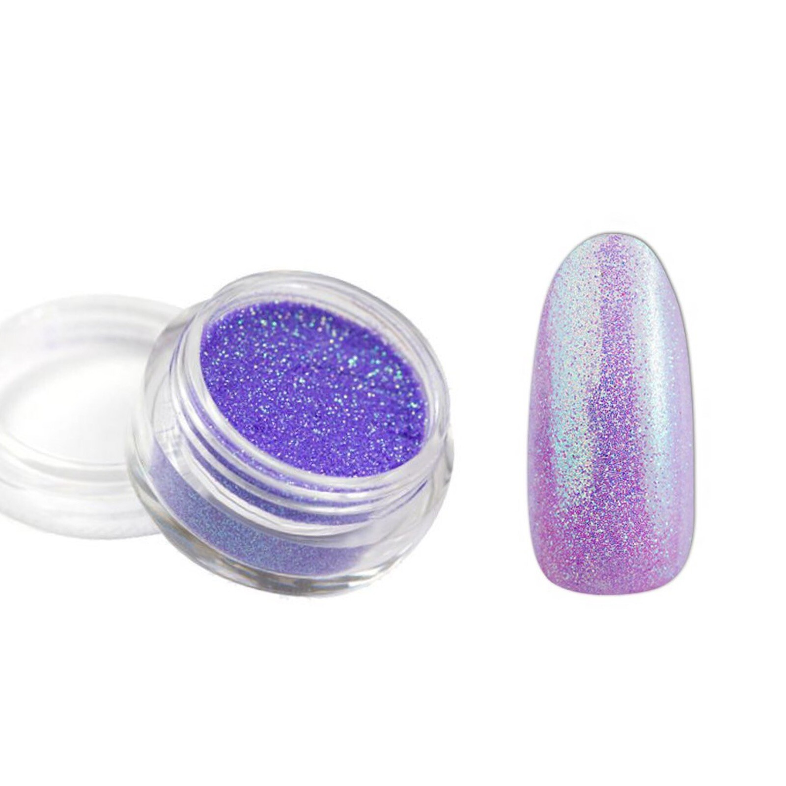 Purple Mermaid Effect Iridescent Glitter Powder Nail & Crafts Shimmer Rainbow 10