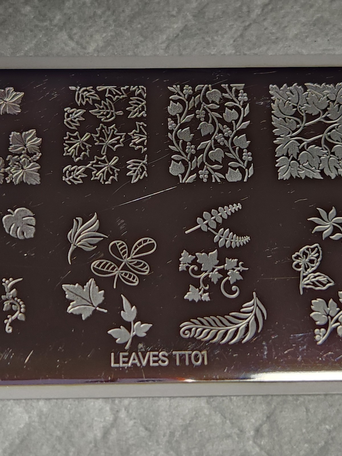 twinkled t Nail Stamping Plate – Leaves TT01