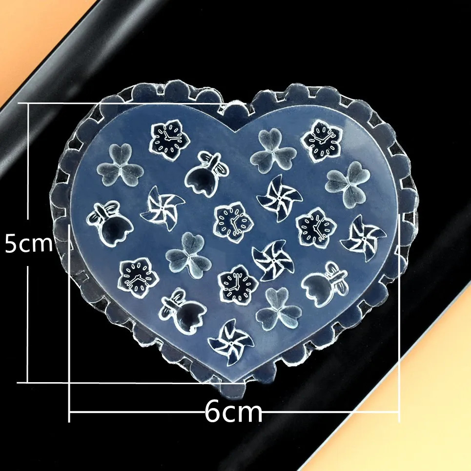 Wings Bowknot Flowers Moon Star Silicone Mould for Beauty Nail Art DIY Handmade