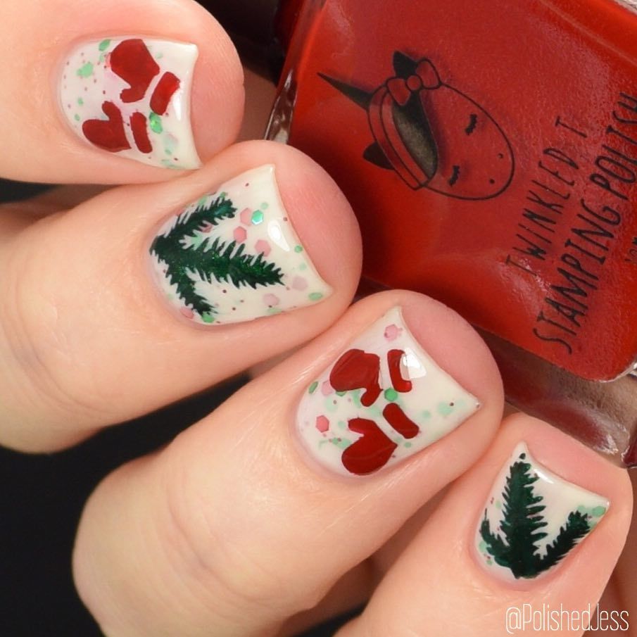 Mittens Stencils for Nails, Christmas Nails, Nail Art