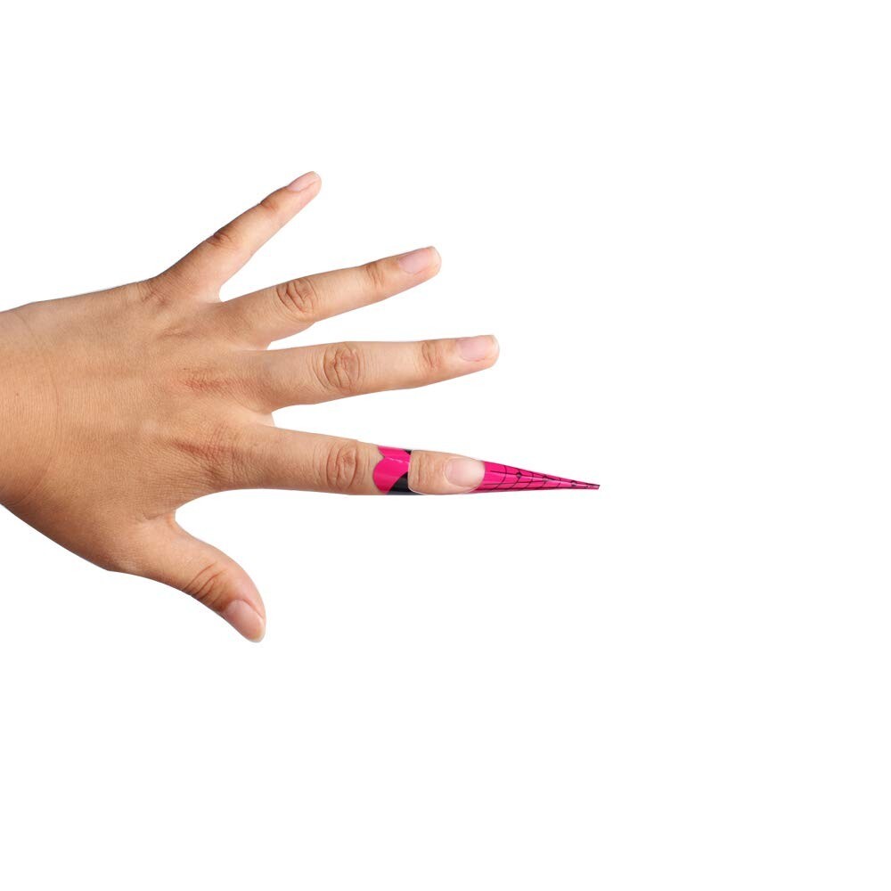 Professional 500pcs Stiletto Nail Form Stickers – Easy Application for Artistry