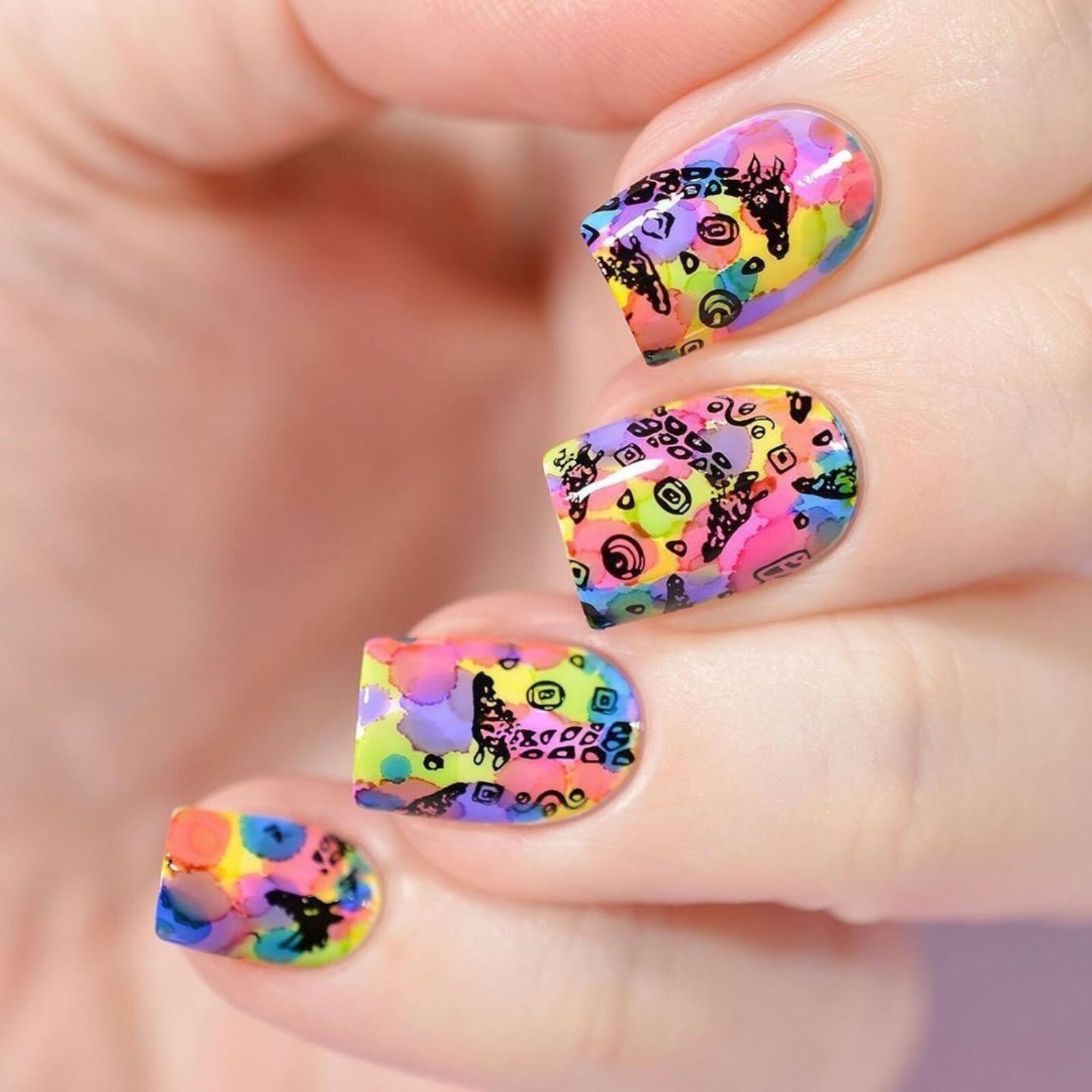 B040 Safari Ride Stamping Plate For Stamped Nail Art Design