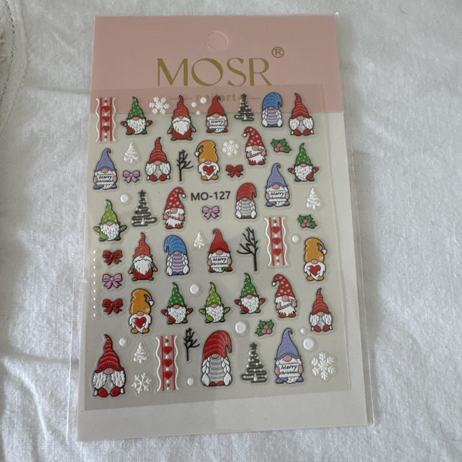 Lot Of 4 Cards Of Nail Decals / Stickers Christmas Theme So So Festive🎁🎄