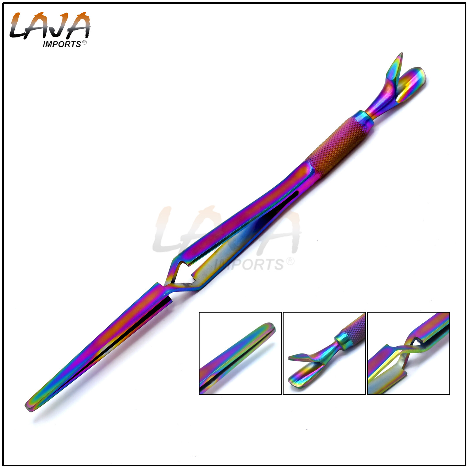 Nail Pinching C Curve Pusher Multi-Function Acrylic Nails Pincher Titanium Color