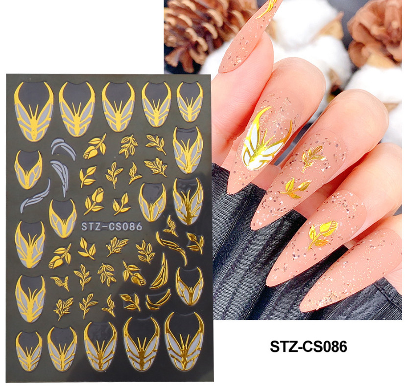 Nail Art Stickers Decals French Floral Manicure Flowers Lace Rose Leaf CS86 NS38