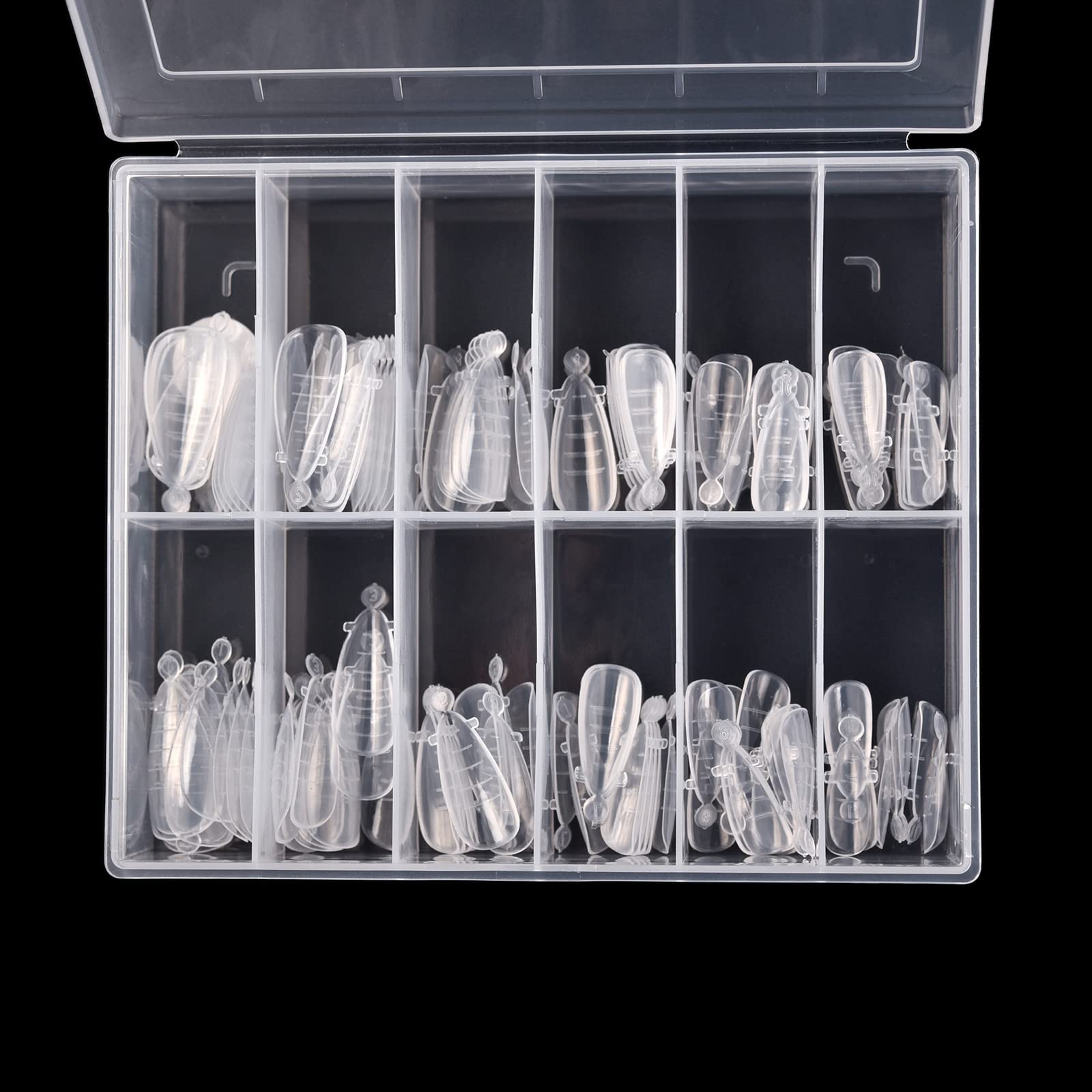 KADS120Pcs Dual Forms Full Cover Nail Tips Upper Arched Extension Mold Acryli…