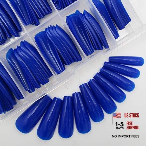 Royal Blue Ballerina Coffin Press on Nails 2026-04-27 – Long Ballerina Fake