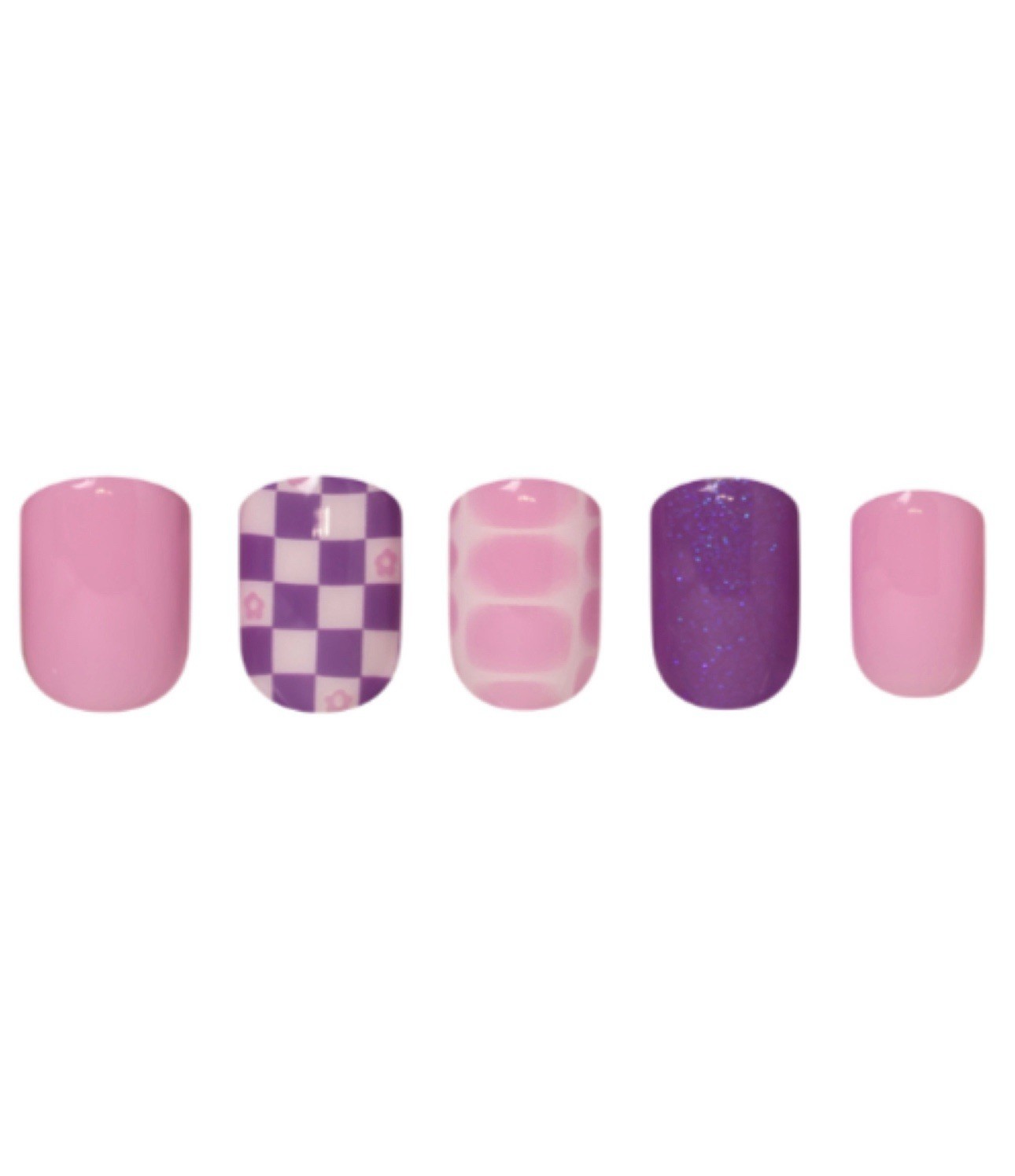 Red Aspen Press On Nails, Short Square, You’re So Posie-tive, Palmer Design B6y