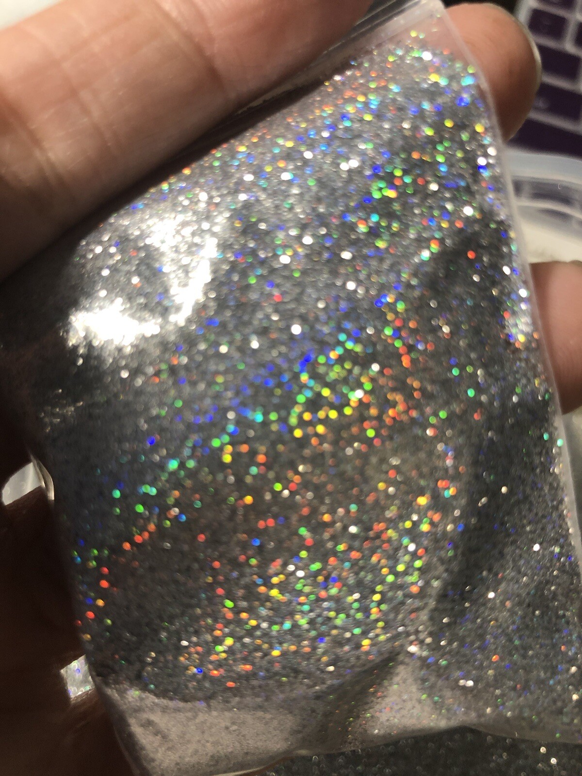 0.2mm 5g Bag Holographic Extra Fine Glitter Silver nails acrylic Epoxy Tumbler