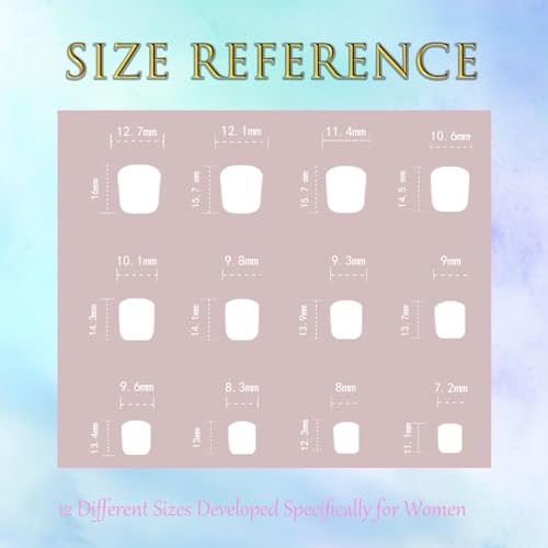 Short Press On Nails Square Nude Ombre Fake Nails for Women Girls 24Pcs
