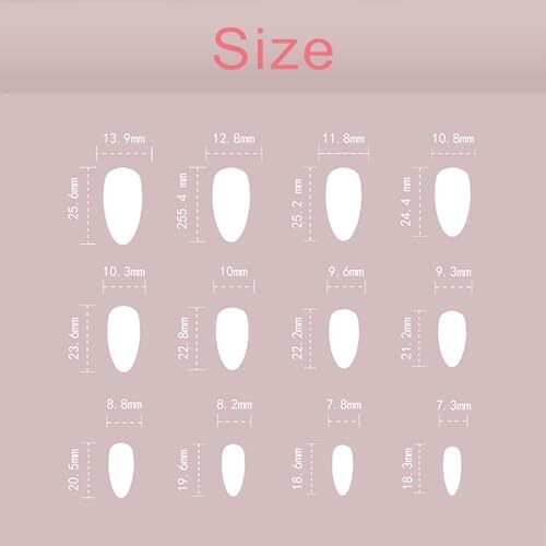 French Tip Press on Nails Medium Almond Fake Nails Nude White Green French Tip