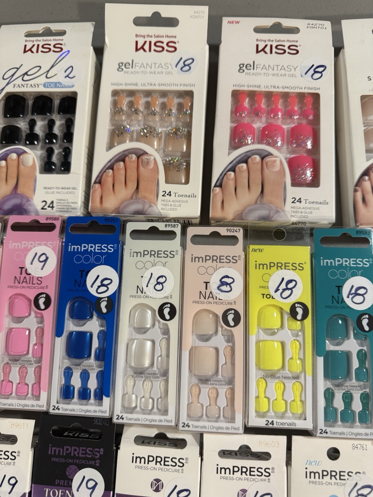 Kiss Nails impress,Toenails Press-On Pedicure,U CHOOSE,BUYMORESAVE+Com-Ship
