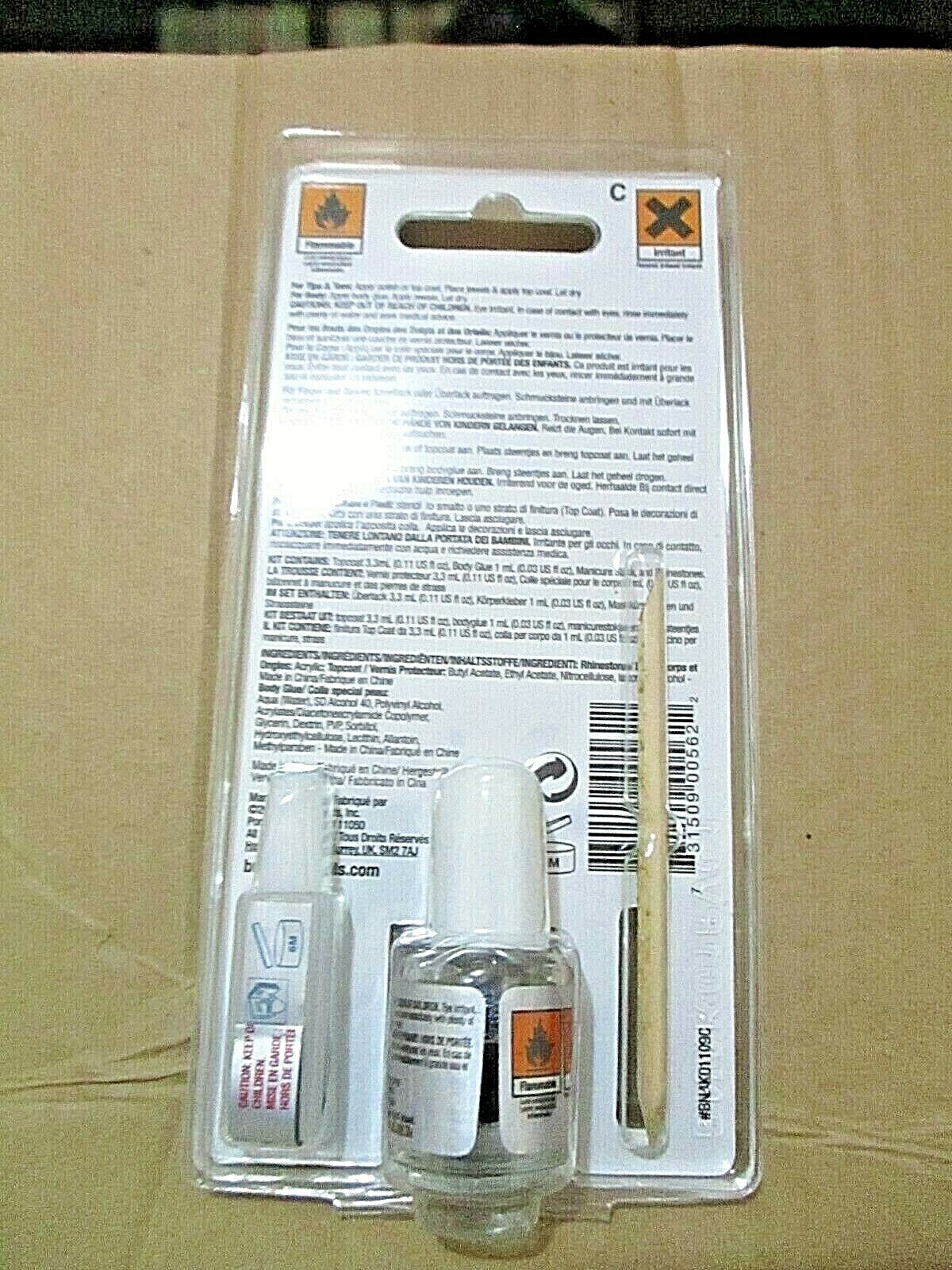 FASHION DIVA BODY/NAIL ART KIT 120 MUTI COLOR STONES by BROADWAY NAILS