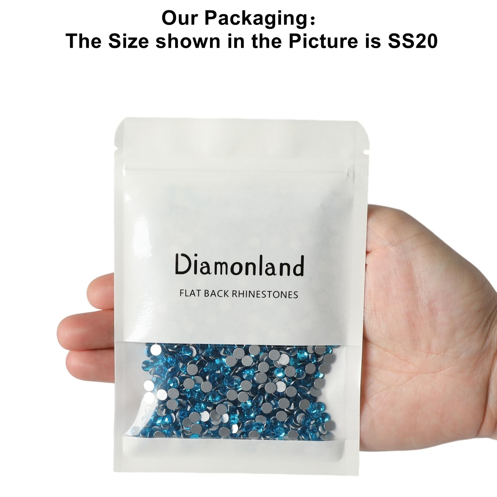 Diamonland Flatback Glass Crystal Rhinestones Rounds Gems for Bedazzling Nail…