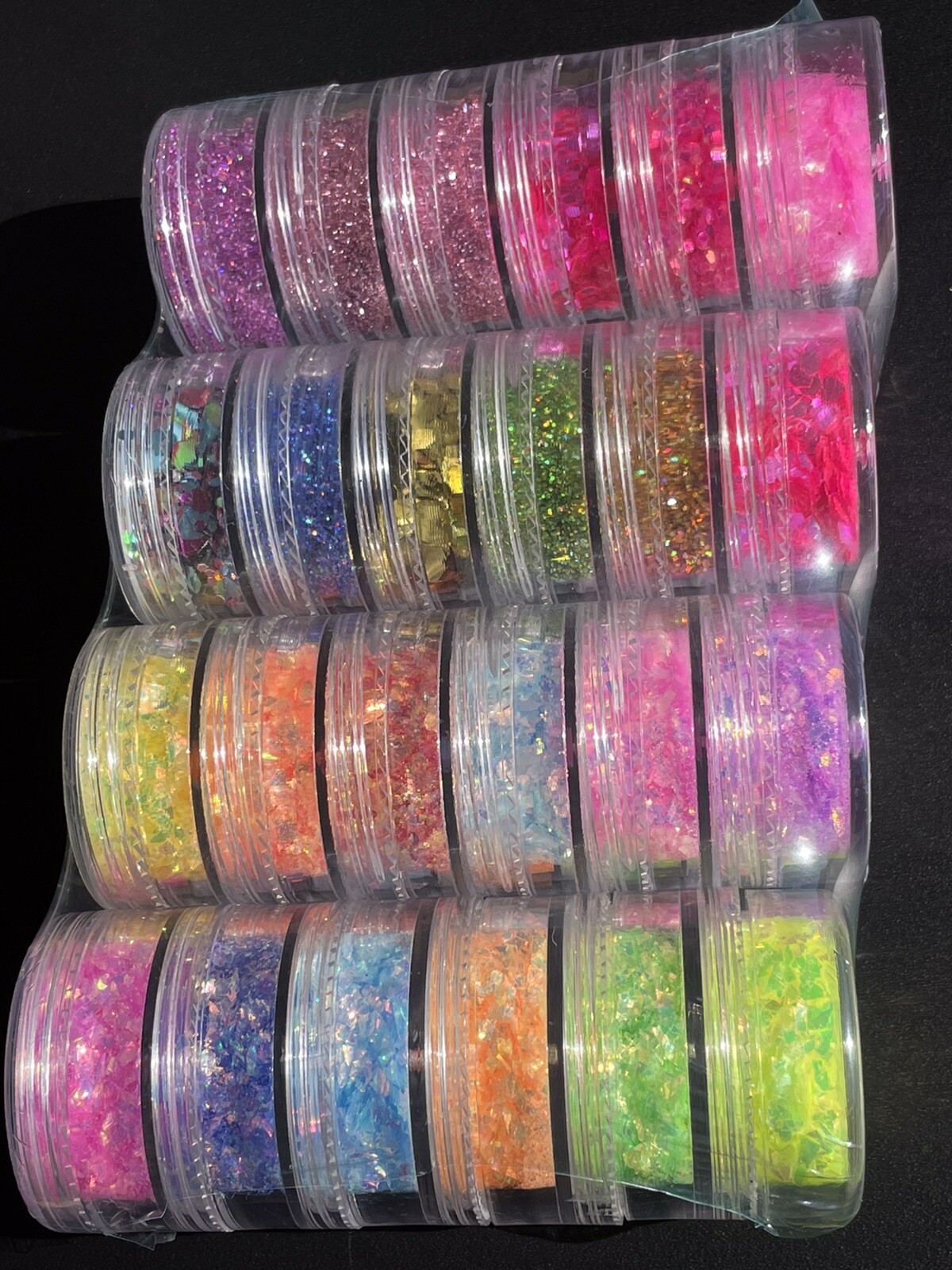 Glitter Bundle Fine Glitter Iridescent Nail Flakes 6pcs Stacks Nail Craft MUA