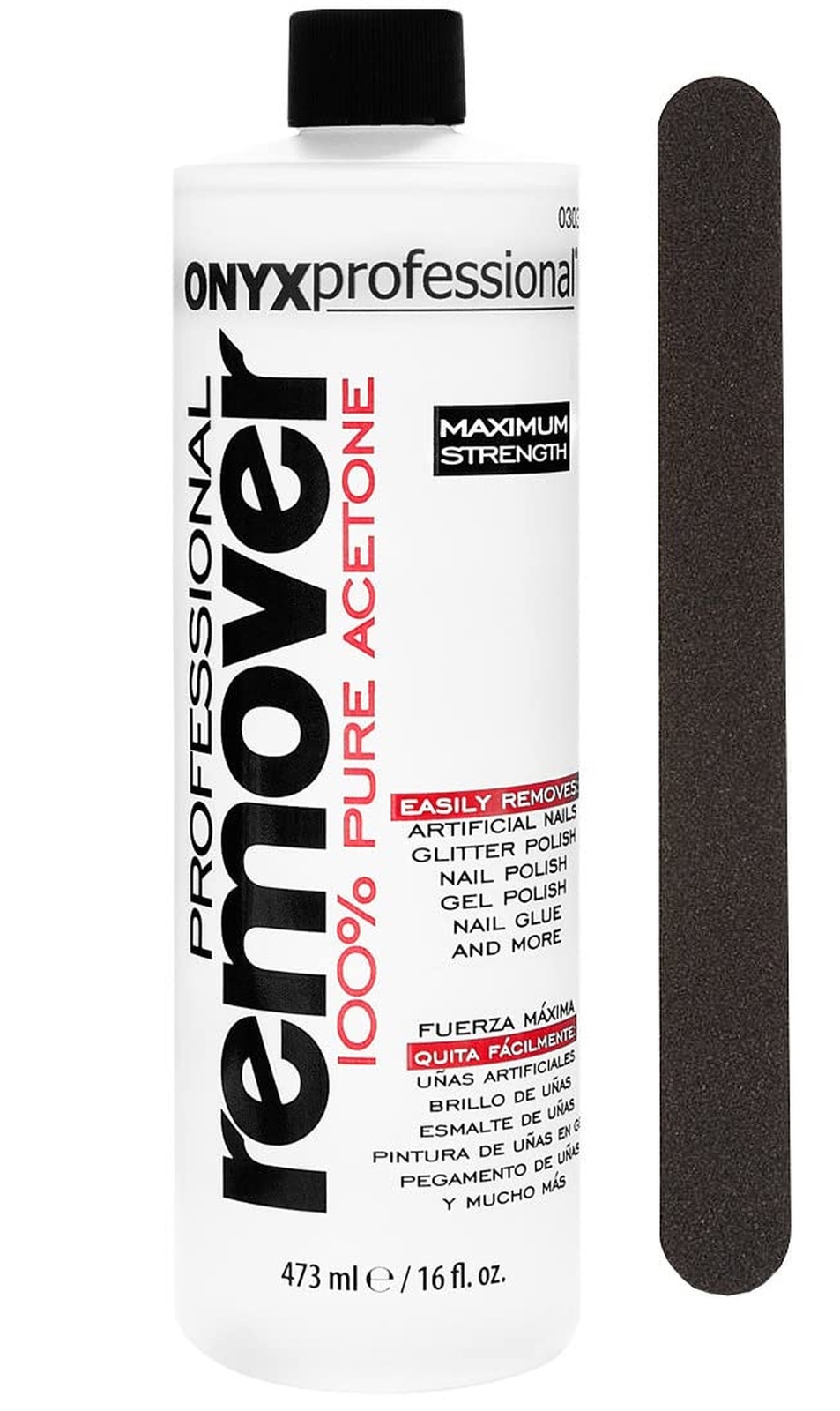 Onyx Professional 100% Acetone Nail Polish Remover Kit 16 Fl Oz Bottle With 7…