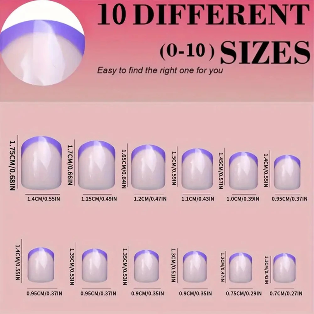 240/120Pcs Colorful French Press On Nails Short Square Full Cover Fake Nail Tips