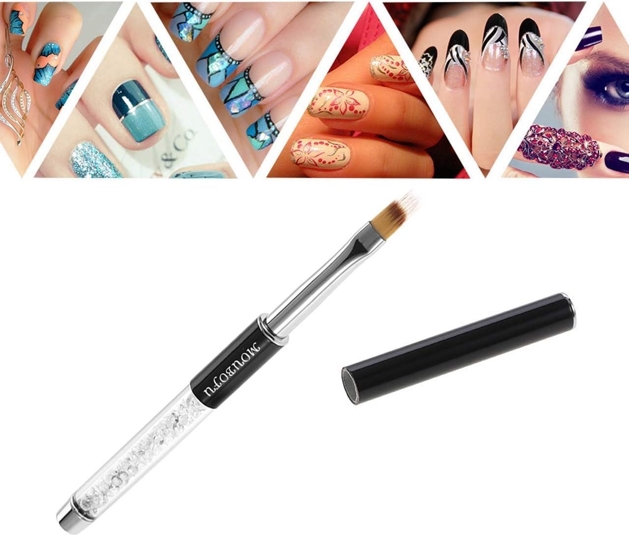 MUOBOFU Nail Art Brushes Nail Art Pens,Drawing Painting Gradients 7/9/11mm,5pcs