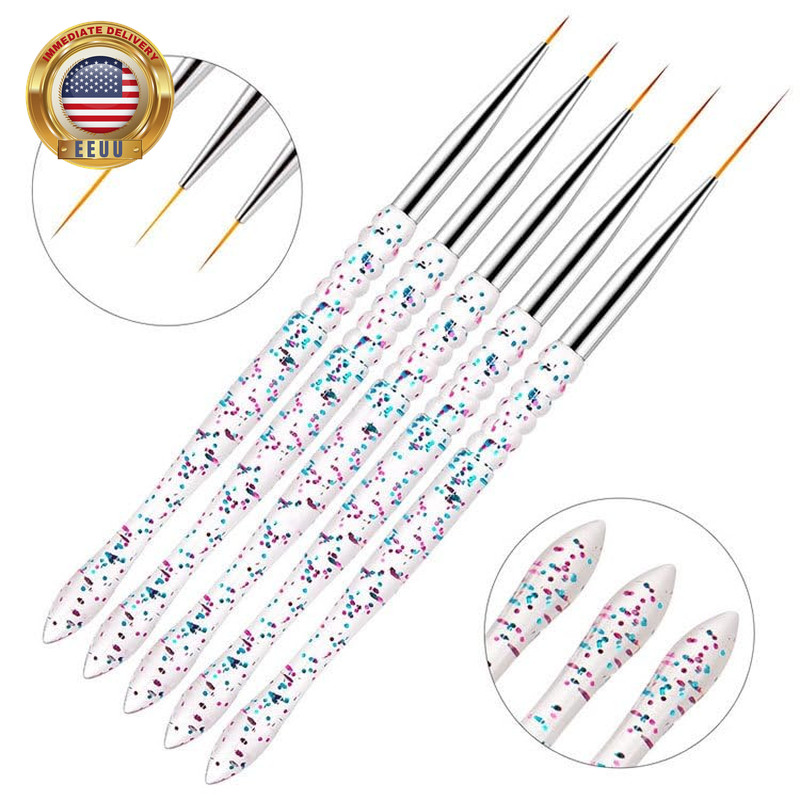 Nail Dotting Tools 10 Pcs Kit, 5 Pcs Double-End Nail Dotting Tools and 5 Pcs Nai