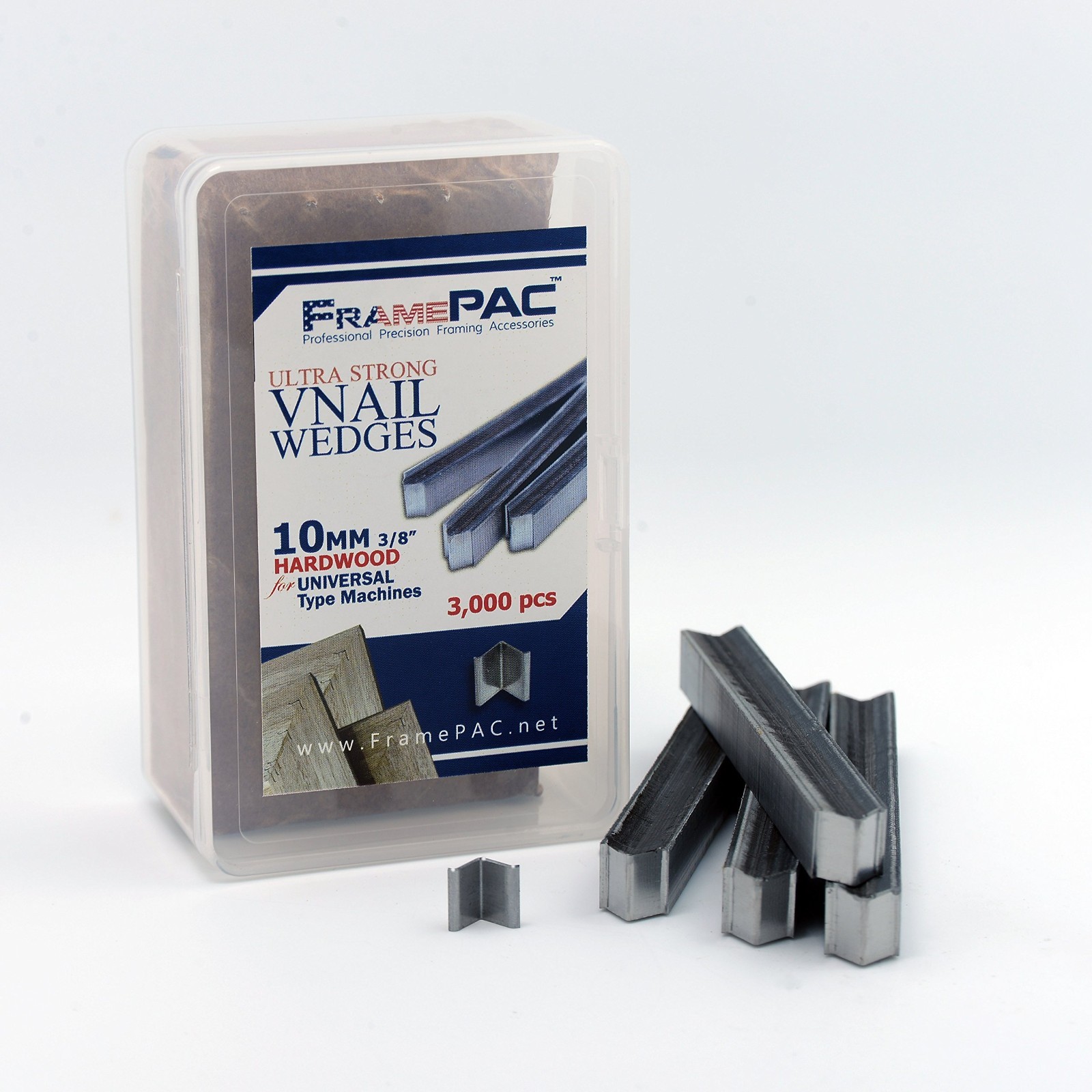 Universal V Nails for Picture Frames – 10mm (3/8″) – 3000 Pack for Automatic Nai