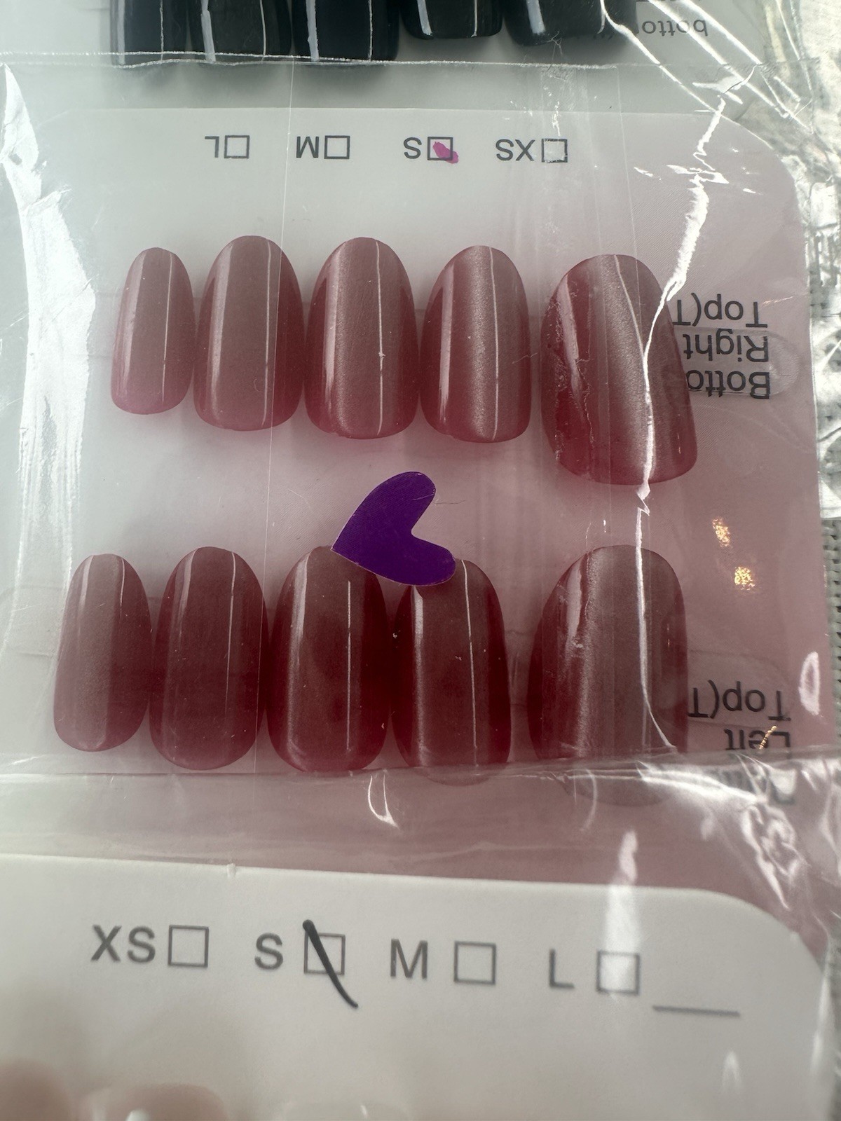 10 pairs 100 pieces press-on nails lot in size small