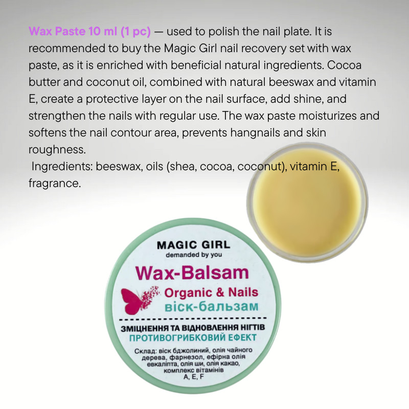 Nail Plate Recovery Set with Wax and Oil Repair after gel polish