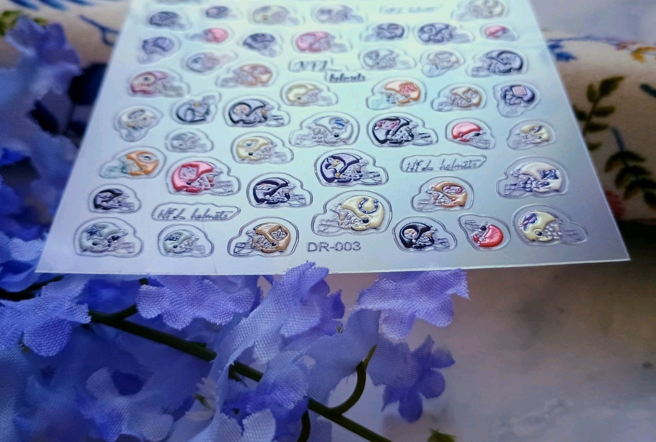 NFL Team Helmets 5D Nail Stickers Strip DECALS HIGH QUALITY!