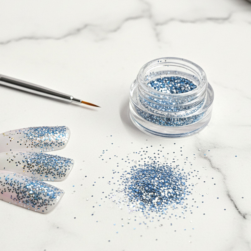 J.HOO Two Tone Hexagon Nail Glitter 0.4mm Ultra Fine Aurora 4 Colors