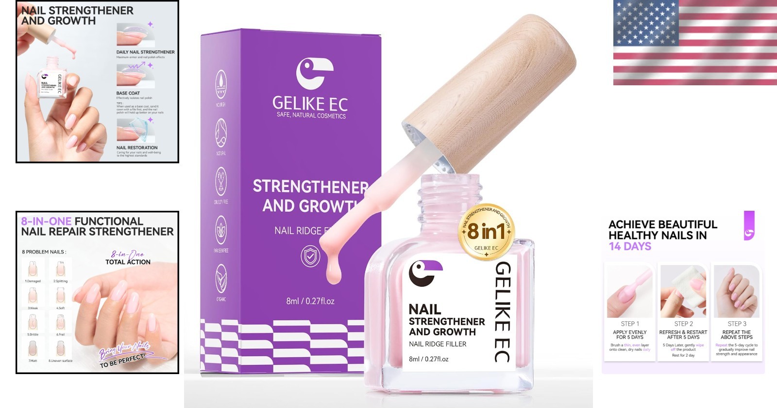 Gentle Nail Repair Gel – 8-in-1 Solution for Flawless Manicures & Healthy Growth