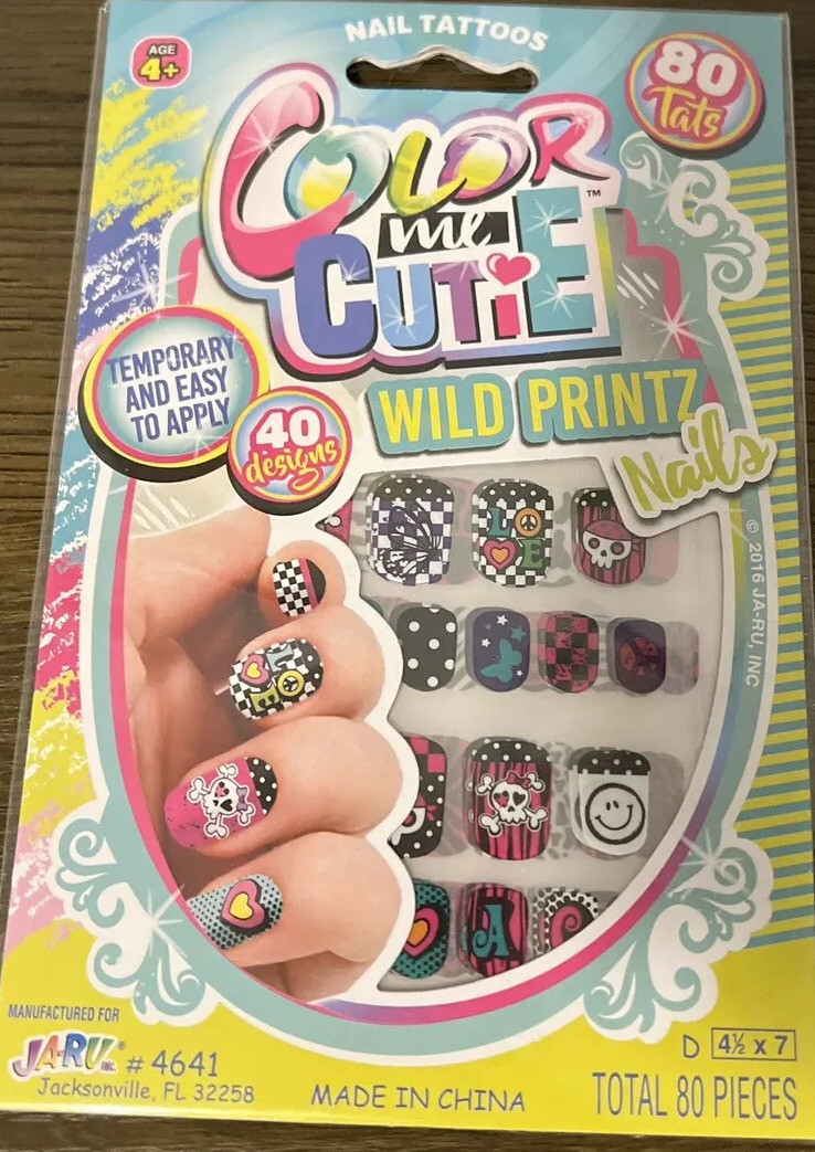 Color Me Cutie Dress-Up Nail Tattoo Wild Printz