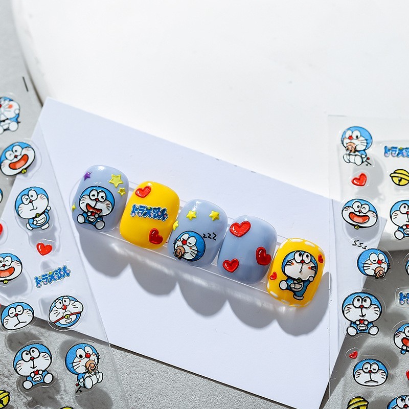 Doraemon Nail Stickers, Cartoon Nail Art Decals (36)