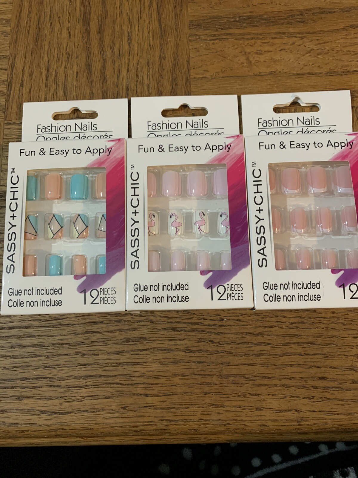 Sassy + Chic Fashion Nails Adult-3 Packs As Shown-Brand New-SHIPS N 24 HOURS