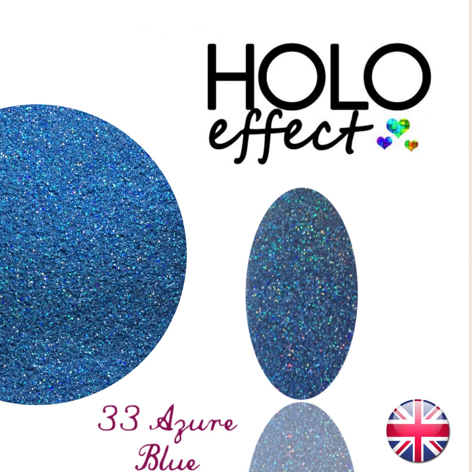 Navy Blue Nail Powder Holographic Mirror Chrome Holo Effect Glitter Decoration