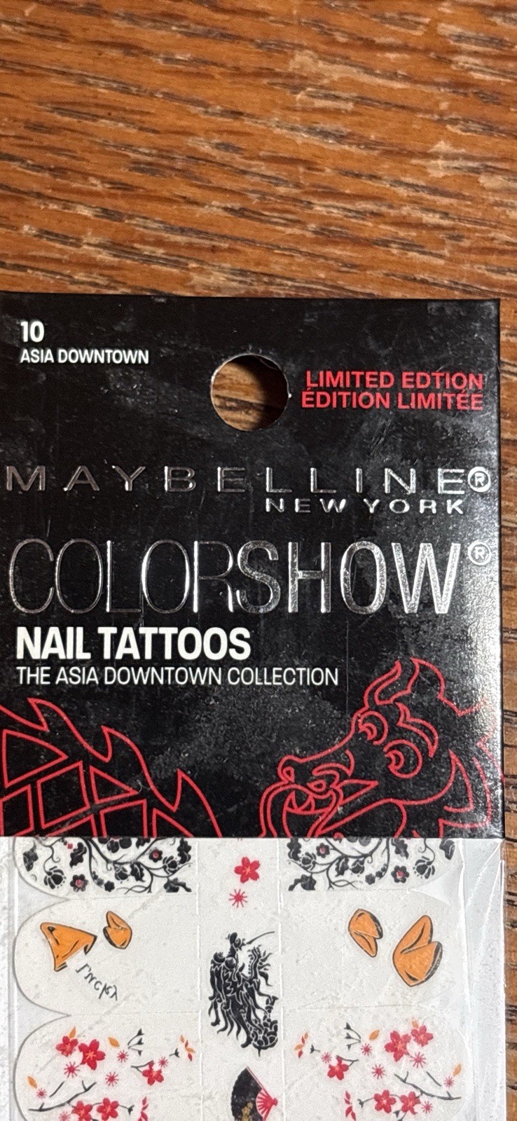 Maybelline Color Show Nail Stickers/Tattoos #10 ASIA DOWNTOWN * Limited Edition