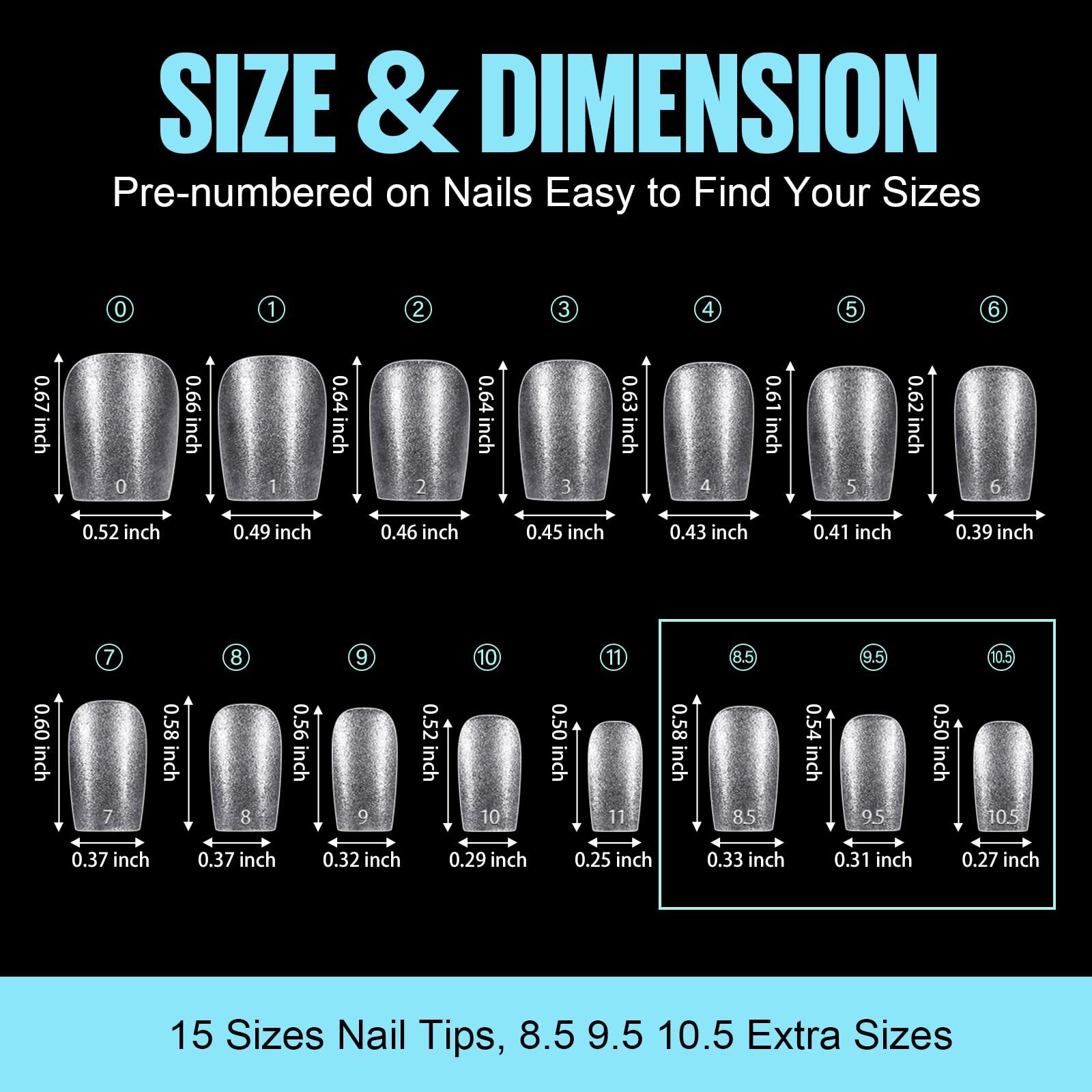 Extra Short Coffin Nail Tips 450Pcs Full Cover Soft Acrylic Fake Gel Nail Tip…