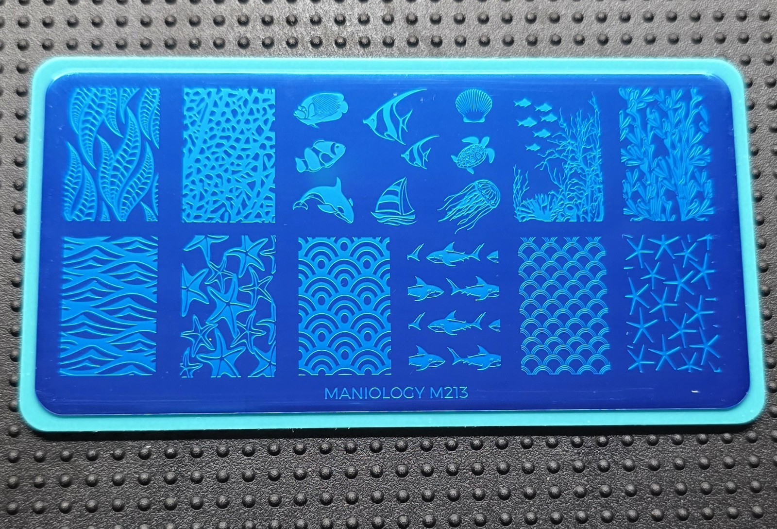 HTF Maniology M210 Beach Spring Dolphin Sea Turtle Fish Coral Nail Stamp Plate