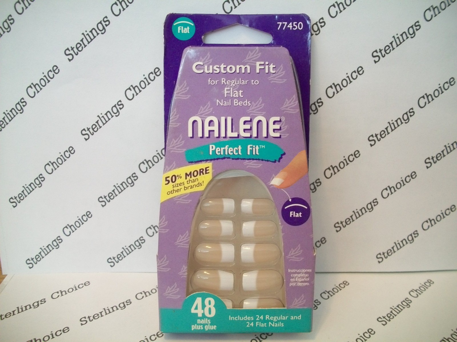 Nailene Custom Fit Perfect Fit Nails #77450 Regular to Flat Nail Beds