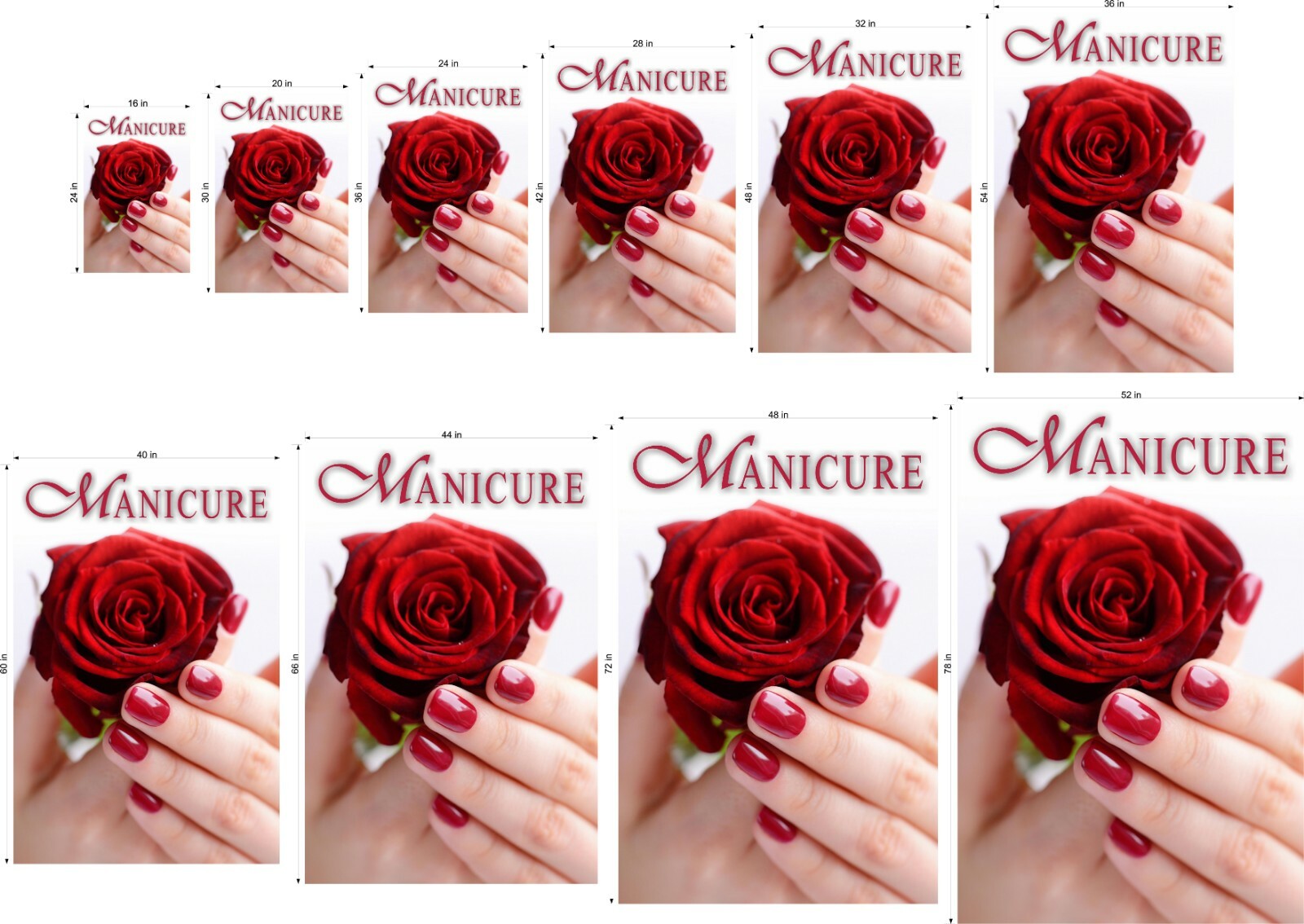 Manicure 21 Photo-Realistic Paper Poster Salon ad Matte Non-Laminated Vertical