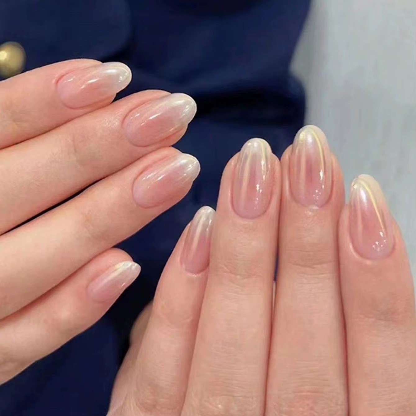 24pcs Glossy Pink Press-On Nails – Medium Square Full Cover Fake Nails