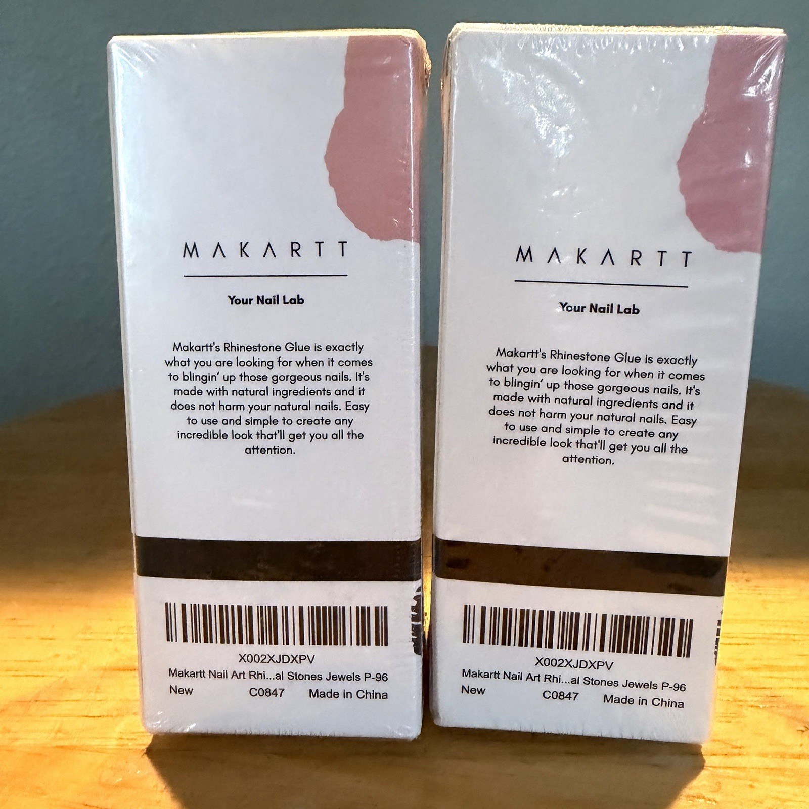 Makartt Nail Rhinestone Glue Gel 1.06Oz Nail Lamp Needed Gem Glue Gel Lot Of 2