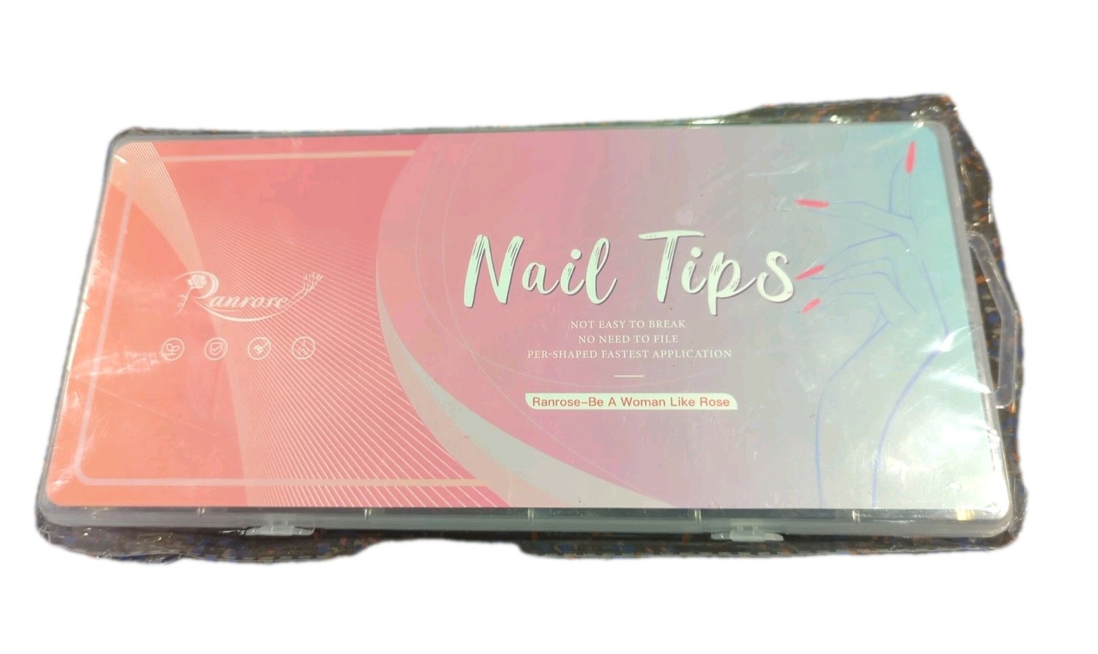 Ranrose Long Straight Nails Tips 240 PCS Full Cover Nail Tips