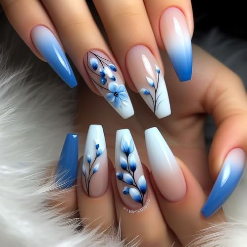 2Pcs 3D Embossed Flower Nail Stickers for Nail Art Self Adhesive Flowers W4
