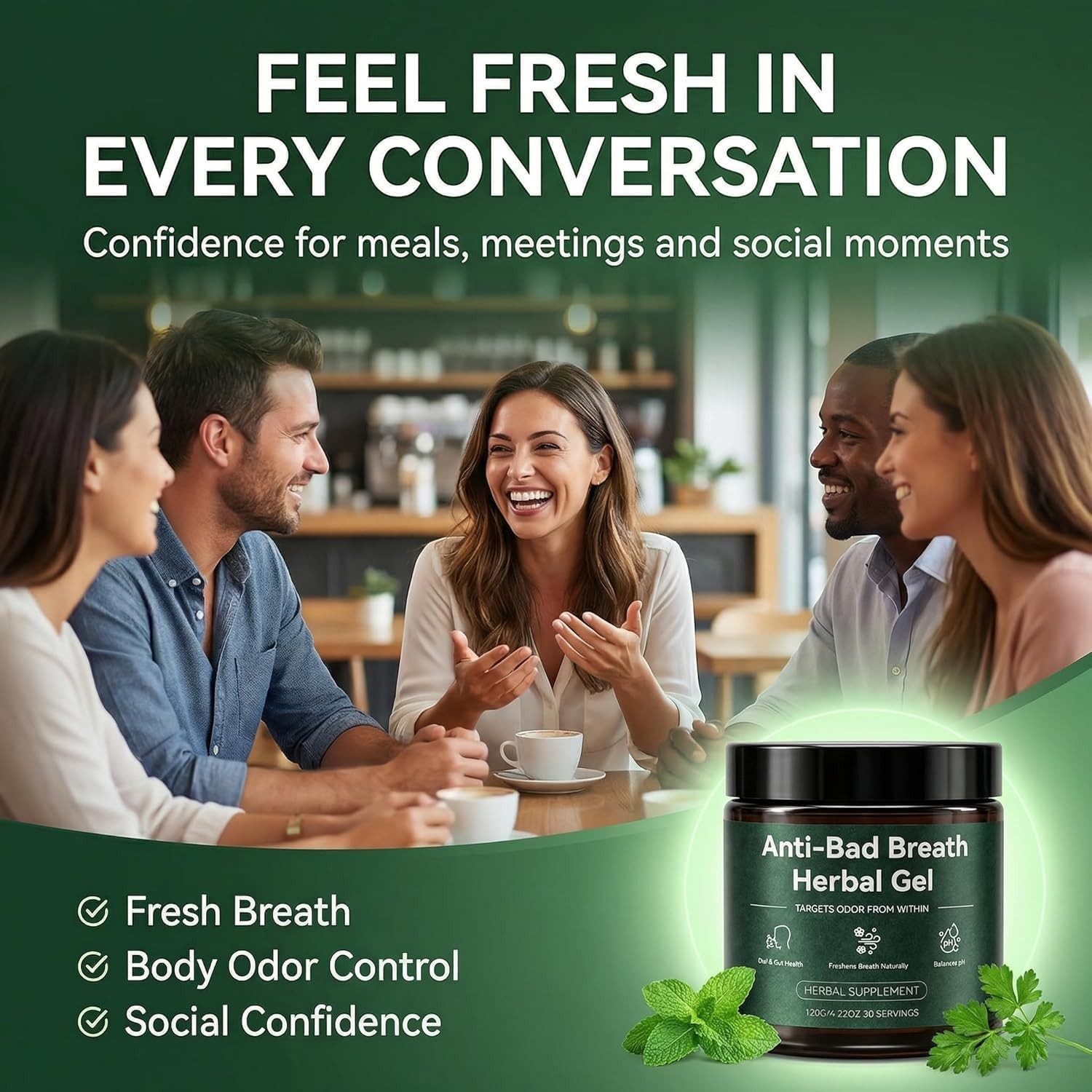 Anti-Bad Breath Herbal Gel Supplement – Body & Breath Odor Control from The Insi